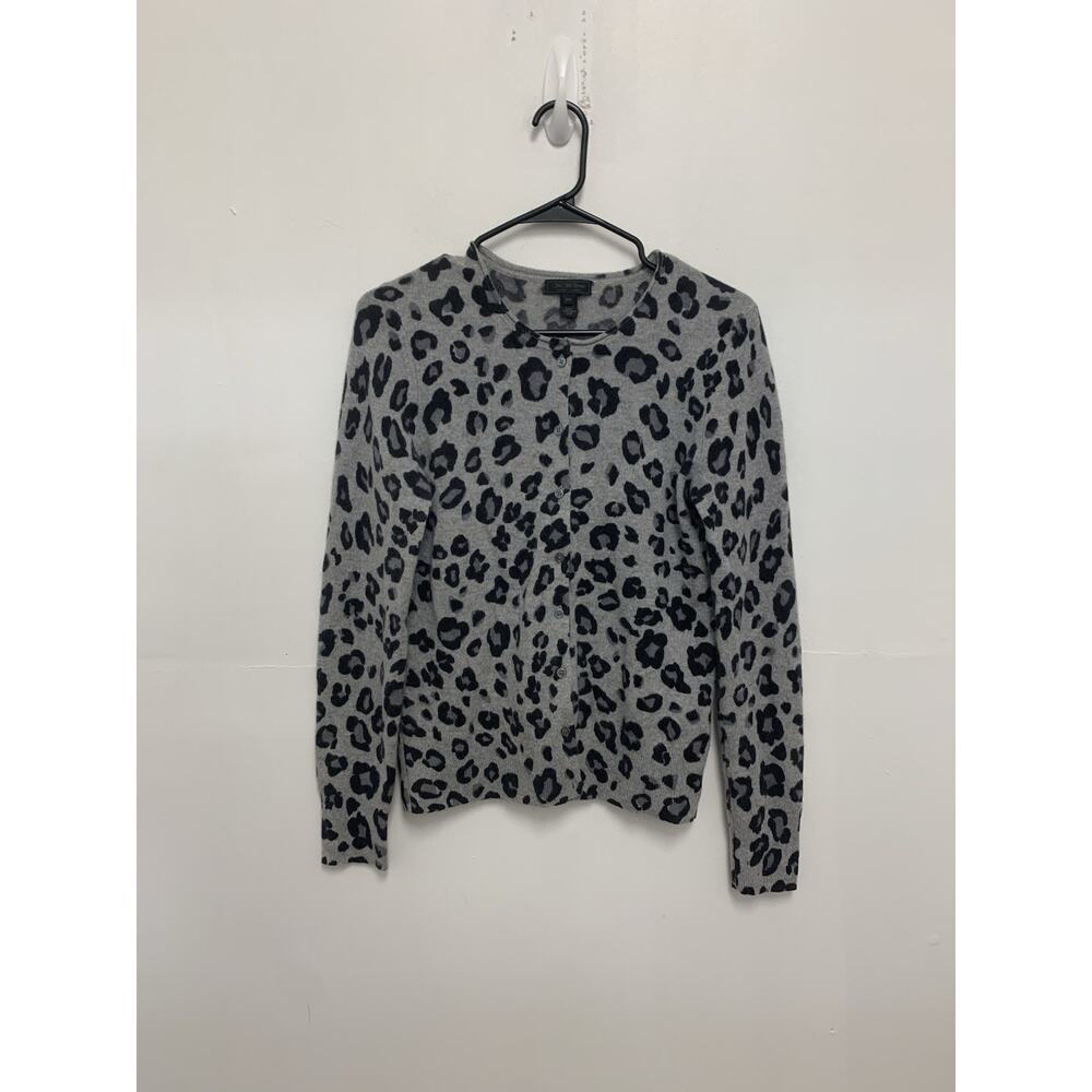 Vintage Saks Fifth Avenue Leopard Cardigan Size Medium